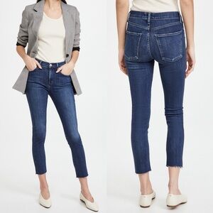 Agolde Sophie High Rise Crop Jean Size 28 Medium Dark Wash